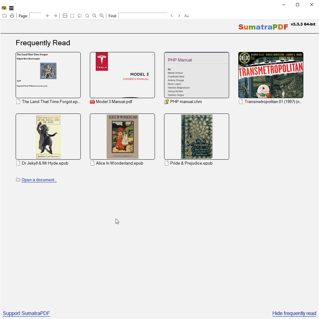 Sumatra PDF电子书阅读器